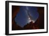 The Milky Way over Bryce Canyon.-Jon Hicks-Framed Photographic Print