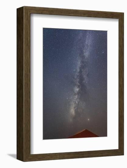 The Milky Way over sand dunes in the Rub Al Khali desert (Empty Quarter) in Abu Dhabi Emirate-Dominic Byrne-Framed Photographic Print