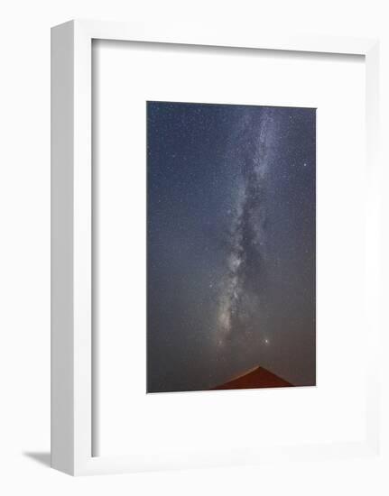 The Milky Way over sand dunes in the Rub Al Khali desert (Empty Quarter) in Abu Dhabi Emirate-Dominic Byrne-Framed Photographic Print