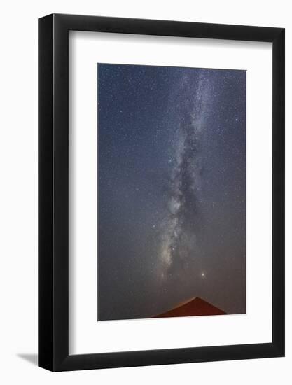 The Milky Way over sand dunes in the Rub Al Khali desert (Empty Quarter) in Abu Dhabi Emirate-Dominic Byrne-Framed Photographic Print