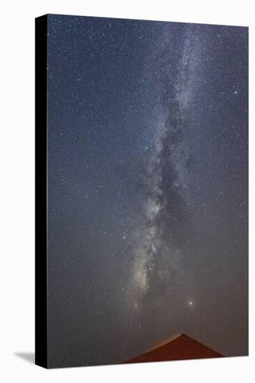 The Milky Way over sand dunes in the Rub Al Khali desert (Empty Quarter) in Abu Dhabi Emirate-Dominic Byrne-Stretched Canvas