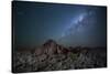 The Milky Way over the Boulders of the Namib-Naukluft National Park-Alex Saberi-Stretched Canvas