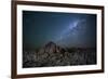 The Milky Way over the Boulders of the Namib-Naukluft National Park-Alex Saberi-Framed Photographic Print