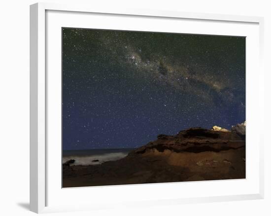 The Milky Way over the Cliffs of Miramar, Argentina-Stocktrek Images-Framed Photographic Print