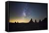 The Milky Way over Trona Pinnacles. Trona, California-null-Framed Stretched Canvas