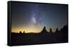 The Milky Way over Trona Pinnacles. Trona, California-null-Framed Stretched Canvas