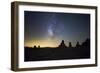 The Milky Way over Trona Pinnacles. Trona, California-null-Framed Photographic Print