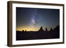 The Milky Way over Trona Pinnacles. Trona, California-null-Framed Photographic Print