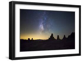 The Milky Way over Trona Pinnacles. Trona, California-null-Framed Photographic Print