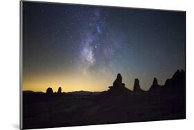 The Milky Way over Trona Pinnacles. Trona, California-null-Mounted Photographic Print