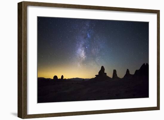 The Milky Way over Trona Pinnacles. Trona, California-null-Framed Photographic Print