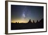 The Milky Way over Trona Pinnacles. Trona, California-null-Framed Photographic Print