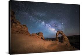 The Milky Way Shines over Delicate Arch at Arches National Park, Utah-Ben Coffman-Stretched Canvas