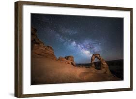 The Milky Way Shines over Delicate Arch at Arches National Park, Utah-Ben Coffman-Framed Photographic Print