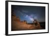 The Milky Way Shines over Delicate Arch at Arches National Park, Utah-Ben Coffman-Framed Photographic Print