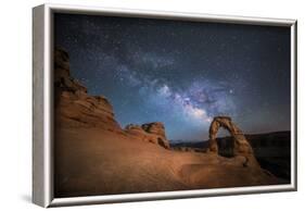 The Milky Way Shines over Delicate Arch at Arches National Park, Utah-Ben Coffman-Framed Photographic Print