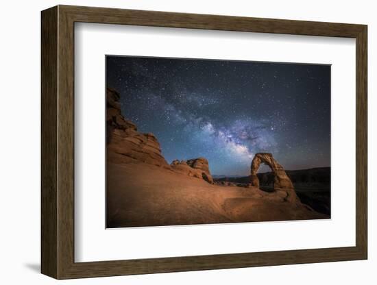 The Milky Way Shines over Delicate Arch at Arches National Park, Utah-Ben Coffman-Framed Photographic Print