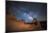 The Milky Way Shines over Delicate Arch at Arches National Park, Utah-Ben Coffman-Mounted Photographic Print