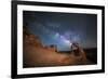 The Milky Way Shines over Delicate Arch at Arches National Park, Utah-Ben Coffman-Framed Photographic Print