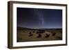 The Milky Way Spans the Night Sky Above an Inca Sacrificial Area Near the Santuario on Isla Del Sol-Alex Saberi-Framed Premium Photographic Print