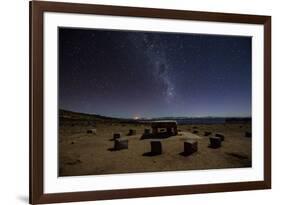 The Milky Way Spans the Night Sky Above an Inca Sacrificial Area Near the Santuario on Isla Del Sol-Alex Saberi-Framed Photographic Print