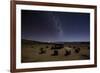 The Milky Way Spans the Night Sky Above an Inca Sacrificial Area Near the Santuario on Isla Del Sol-Alex Saberi-Framed Photographic Print