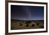 The Milky Way Spans the Night Sky Above an Inca Sacrificial Area Near the Santuario on Isla Del Sol-Alex Saberi-Framed Photographic Print