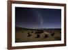 The Milky Way Spans the Night Sky Above an Inca Sacrificial Area Near the Santuario on Isla Del Sol-Alex Saberi-Framed Photographic Print