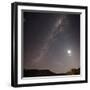 The Milky Way, the Moon and Venus over the Fields in Azul, Argentina-Stocktrek Images-Framed Photographic Print