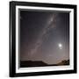 The Milky Way, the Moon and Venus over the Fields in Azul, Argentina-Stocktrek Images-Framed Photographic Print