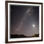 The Milky Way, the Moon and Venus over the Fields in Azul, Argentina-Stocktrek Images-Framed Photographic Print