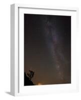 The Milky Way Viewed in the Night Sky over a Lone Silhouetted Tree, United Kingdom, Europe-Ian Egner-Framed Photographic Print