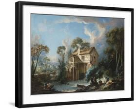 The Mill at Charenton, C.1756-Francois Boucher-Framed Giclee Print