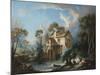 The Mill at Charenton, C.1756-Francois Boucher-Mounted Giclee Print