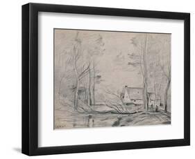 'The Mill at Cuincy', 1871-1872, (1946)-Jean-Baptiste-Camille Corot-Framed Giclee Print