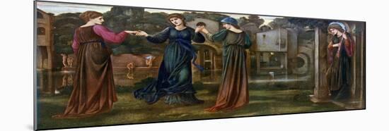 The Mill, Girls Dancing to Music by a River, 1870-Edward Burne-Jones-Mounted Giclee Print