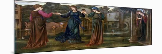 The Mill, Girls Dancing to Music by a River, 1870-Edward Burne-Jones-Mounted Giclee Print