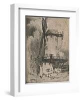 'The Mill in the Wirral', c1900-Frederick Vango Burridge-Framed Giclee Print