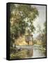 The Mill Pond, Houghton, Huntingdonshire-William Blacklock-Framed Stretched Canvas