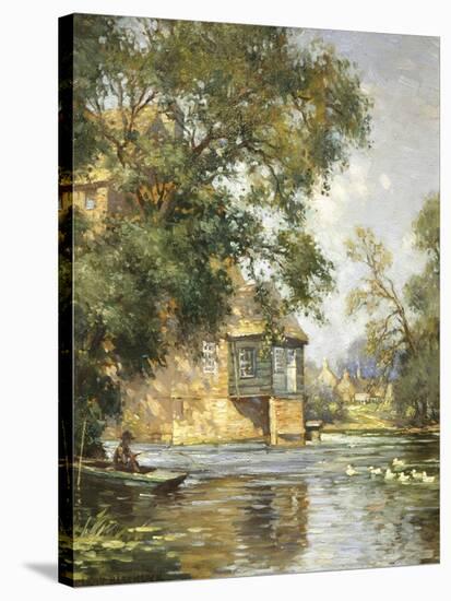 The Mill Pond, Houghton, Huntingdonshire-William Blacklock-Stretched Canvas