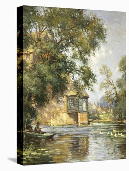 The Mill Pond, Houghton, Huntingdonshire-William Blacklock-Stretched Canvas