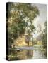 The Mill Pond, Houghton, Huntingdonshire-William Blacklock-Stretched Canvas