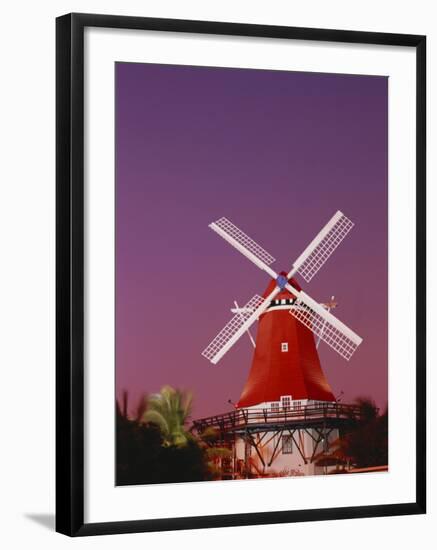 The Mill Resort Against Pink Sky, Oranjestad, Aruba-Stuart Westmoreland-Framed Photographic Print