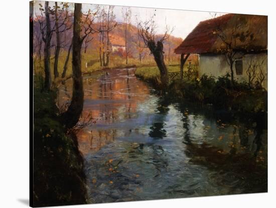 The Mill Stream-Fritz Thaulow-Stretched Canvas