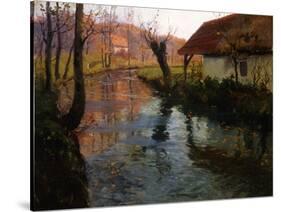 The Mill Stream-Fritz Thaulow-Stretched Canvas