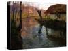 The Mill Stream-Fritz Thaulow-Stretched Canvas