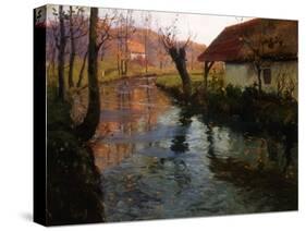 The Mill Stream-Fritz Thaulow-Stretched Canvas