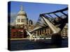 The Millennium Bridge Across the River Thames, with St. Paul's Cathedral Beyond, London, England-David Hughes-Stretched Canvas