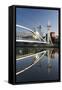 The Millennium Bridge Reflected in the Manchester Ship Canal, Salford Quays, Salford-Ruth Tomlinson-Framed Stretched Canvas