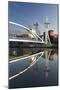 The Millennium Bridge Reflected in the Manchester Ship Canal, Salford Quays, Salford-Ruth Tomlinson-Mounted Photographic Print